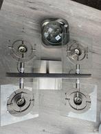 Moderne Plafondlamp met Glazen Platen, Ophalen, Gebruikt, Glas, Minder dan 50 cm
