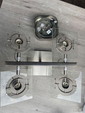 Moderne Plafondlamp met Glazen Platen beschikbaar voor biedingen