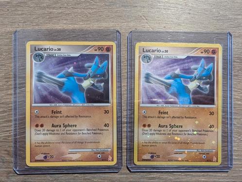 Lucario uit DP Trainer Kit 3/11, Hobby en Vrije tijd, Verzamelkaartspellen | Pokémon, Zo goed als nieuw, Losse kaart, Foil, Ophalen of Verzenden