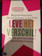 Leve het Verschil! Beter Samenwerken, Ophalen of Verzenden, Zo goed als nieuw, Personeel en Organisatie, Margreeth Kloppenburg, Jaco van der Schoor en Rob Groen