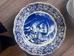Prachtige grote bord van bock fréres. Delfst blauw, Antiek en Kunst, Ophalen of Verzenden