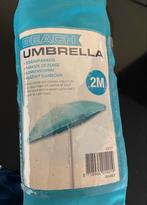 ZGAN Parasol 2 meter met hoes blauw, Tuin en Terras, Parasols, Ophalen, Kantelbaar, Zo goed als nieuw, 1 tot 2 meter