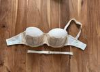 Elegante beige/creme kanten (strapless)BH Hunkemöller-EU 80F, Ophalen of Verzenden, Beige, BH
