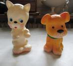 Set van 2 piepbeestjes - jaren 50 - Rubbertoys, Ophalen of Verzenden
