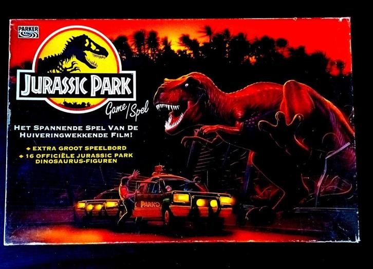 Jurassic Park - Vintage bordspel (Parker), Hobby en Vrije tijd, Gezelschapsspellen | Bordspellen, Zo goed als nieuw, Drie of vier spelers