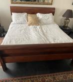 Mooi Massief Teakhouten Bedombouw 180 x 200, Ophalen, Tweepersoons, Zo goed als nieuw, 180 cm