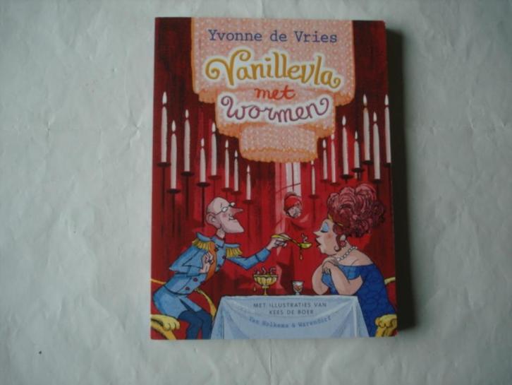 VV.(826) vanillevla met wormen. Door yvonne de vries met tek, Boeken, Kinderboeken | Jeugd | onder 10 jaar, Zo goed als nieuw