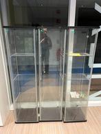 2 vitrinekasten, Huis en Inrichting, Kasten | Vitrinekasten, Ophalen, Minder dan 50 cm, 200 cm of meer, Glas