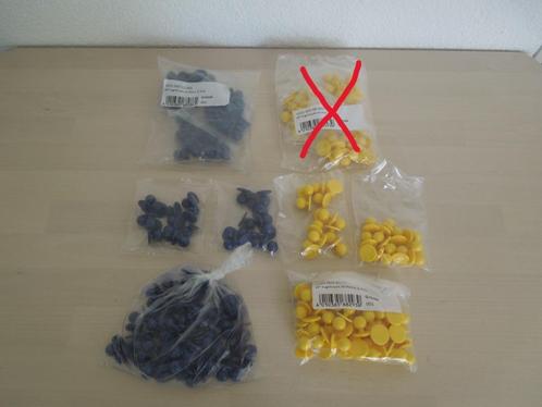 179 Koksknopen bolknopen blauw en geel voor in een koksbuis, Hobby en Vrije tijd, Naaien en Fournituren, Nieuw, Overige typen