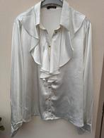 Feestelijke blouse Norah glans met rouches 44, Kleding | Dames, Blouses en Tunieken, Wit, Maat 42/44 (L), Ophalen of Verzenden