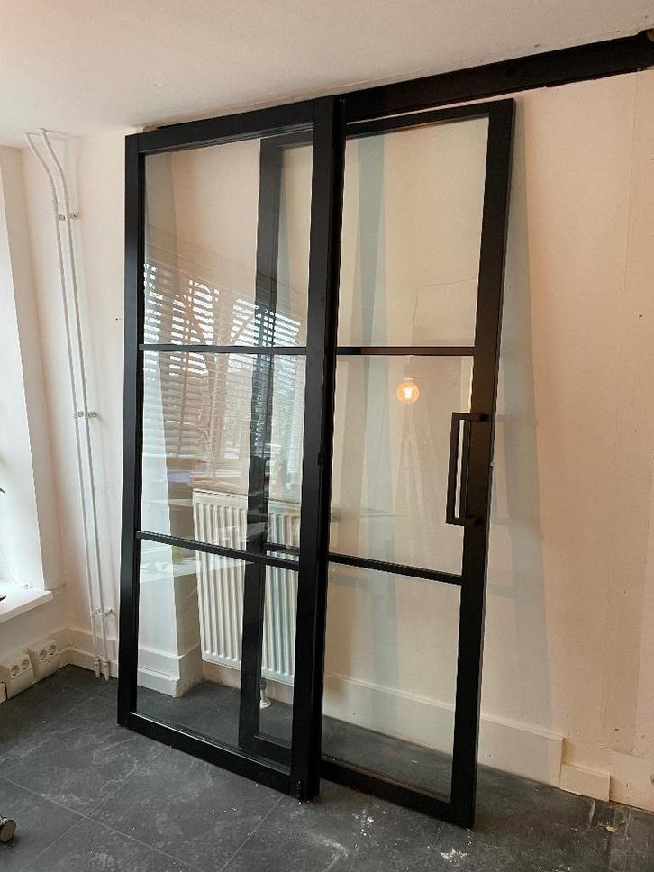 CanDo Binnendeuren, Doe-het-zelf en Verbouw, Deuren en Horren, Gebruikt, Binnendeur, 200 tot 215 cm, 80 tot 100 cm, Glas, Hout