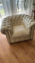 2 prachtige chesterfield fauteuils. Zeer zware stoelen., Huis en Inrichting, Fauteuils, Ophalen, Gebruikt, 100 tot 125 cm, Leer