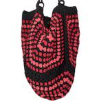 Gehaakte zwart rood rond shopper tas, Verzenden, Nieuw, Rood, Shopper