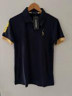 Slim Horse Polo Shirt - Blauw/Geel, Ophalen of Verzenden, Nieuw, Maat 48/50 (M), Blauw