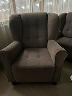 2 grote grijze fauteuils, Ophalen, Gebruikt, 75 tot 100 cm