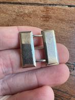 WO2 Amerikaans Sterling Captain Bars pin back gemerkt, Verzamelen, Militaria | Tweede Wereldoorlog, Amerika, Verzenden, Embleem of Badge