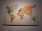 Canvas wereldkaart met vlaggetjes, Ophalen, Gebruikt