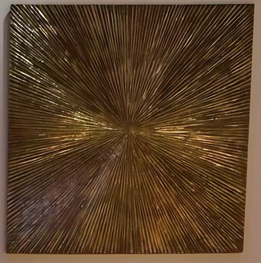 Vergulde wanddecoratie 92  92 cm Maisons du monde, Ophalen, Zo goed als nieuw