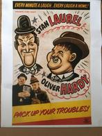 Poster Stan Laurel & Oliver Hardy, Verzamelen, Ophalen of Verzenden, A1 t/m A3, Zo goed als nieuw, Rechthoekig Staand