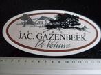 sticker stichting jac. gazenbeek veluwe logo, Verzenden, Zo goed als nieuw, Bedrijf of Vereniging