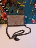 Grijze Crossbody Tas met Slangenprint met Kettinghengsel, Ophalen of Verzenden, Gebruikt, Grijs, Schoudertasje