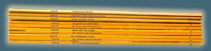 Trigië reeks - 10 Albums - Paperback, Boeken, Stripboeken, Gelezen, Meerdere stripboeken, Ophalen of Verzenden