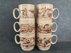 6 Vintage  mokken  uit de jaren 70, Staffordshire England, Ophalen