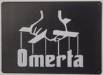 Omerta zwijgen maffia reclamebord van metaal wandbord deco