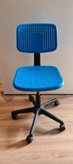 Bureaustoel Ikea, blauw zwart, Huis en Inrichting, Ophalen, Zo goed als nieuw, Blauw