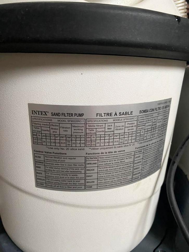 Zandfilterpomp met zoutwatersysteem, Tuin en Terras, Bubbelbaden en Hottubs, Gebruikt, Ophalen