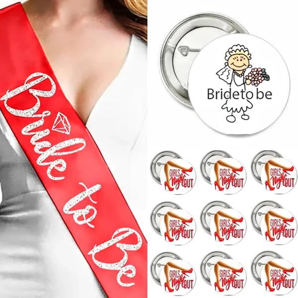 Bride to Be en Bride’s Bithches vrijgezellen set, Paars, Nieuw, Ophalen of Verzenden, Accessoires