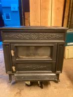 Houtkachel helemaal gietijzer. Merk saey kachelpijp van 120, Gebruikt, Houtkachel, Ophalen of Verzenden, Vrijstaand