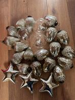 Kerstballen zilver & parelmoer + piek, Ophalen, Gebruikt