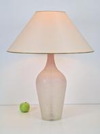 vintage fles tafellamp frosted glas vloerlamp Italië 1970, Huis en Inrichting, Lampen | Tafellampen, N, Ophalen of Verzenden, Glas