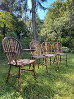 Antieke windsor wheelback stoelen eikenhout, Huis en Inrichting, Ophalen, Bruin, Zo goed als nieuw, Vijf, Zes of meer stoelen