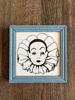 Pierrot tegeltje, Overige materialen, Minder dan 50 cm, Ophalen of Verzenden, Zo goed als nieuw