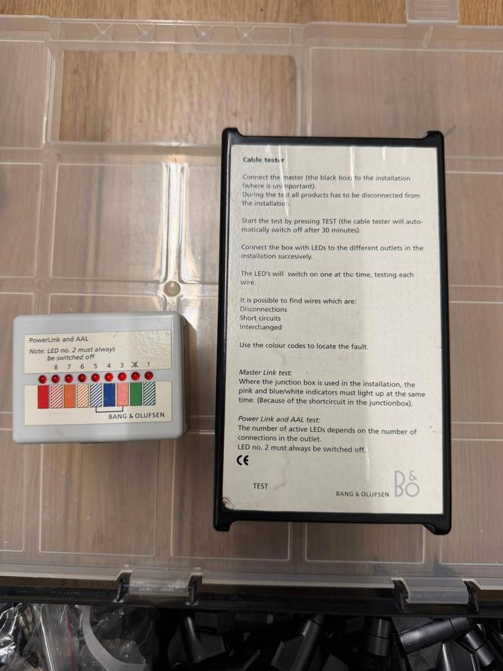 B&O Kabeltester voor MasterLink en PowerLink kabels, Audio, Tv en Foto, Audiokabels en Televisiekabels, Gebruikt, Overige kabels