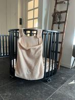Bopita ronde zwarte box met jolein spullen, Kinderen en Baby's, Boxen, Ophalen, Zo goed als nieuw, Rond, Boxkleed