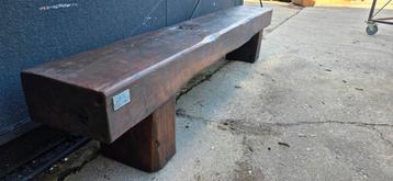 Tuinbank van oud eiken  | 200 cm | behandeld buitenbeits beschikbaar voor biedingen
