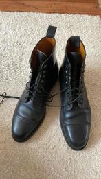 Handgemaakte rijglaarsjes/veterboots, mt 42, Grenson, Zwart, Lage of Enkellaarzen, Ophalen of Verzenden