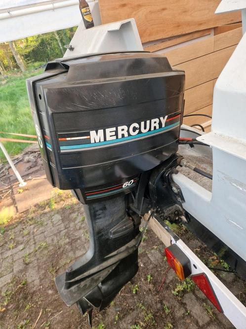 2x mercury 60 pk 2 takt buitenboord motoren, Watersport en Boten, Buiten- en Binnenboordmotoren, Zo goed als nieuw, Benzine, 30 pk of meer