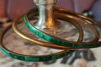 Vintage jaren 70 malachiet/messing 3 armbanden., Ophalen of Verzenden, Overige materialen