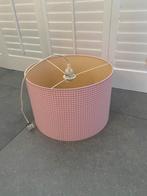 Schattige mooie geruite lampekap, Ophalen, 25 tot 50 cm, Wit, Rond
