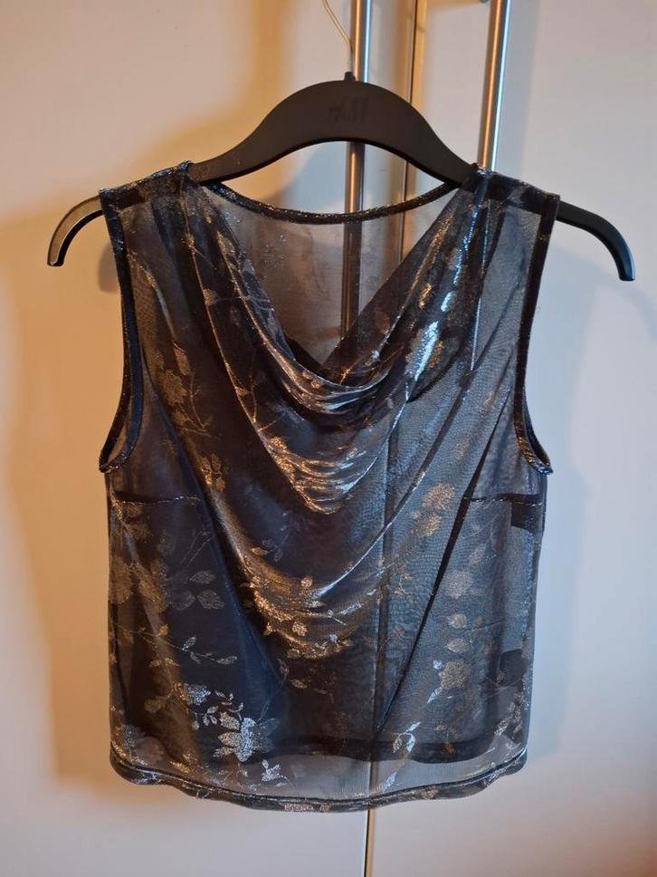 Zwart Topje & Rok Set - Feestelijk!, Kleding | Dames, Tops, Nieuw, Maat 36 (S), Zwart, Zonder mouw, Ophalen of Verzenden