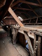 Oude eiken gebinten van schuur, Doe-het-zelf en Verbouw, Hout en Planken, Ophalen, Gebruikt, Eiken, Balk