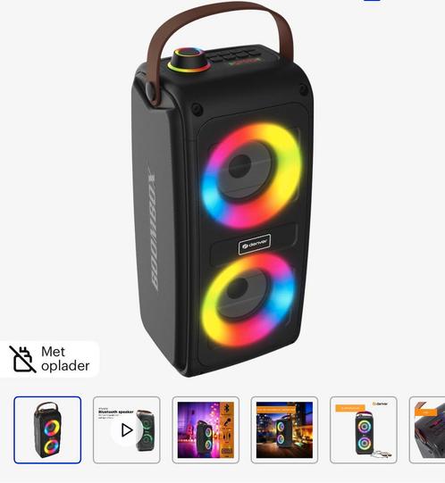 DENVER BLUETOOTH SPEAKER-DRAADLOOS, LICHTEFFECTEN, MUZIEKBOX, Audio, Tv en Foto, Luidsprekers, Zo goed als nieuw, Overige typen