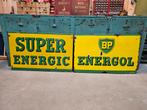 BP Energol Energic emaille reclamebord, Verzamelen, Ophalen of Verzenden, Gebruikt, Reclamebord