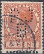 Nederland- 1926-1939- Koningin Wilhelmina- NVPH-178 - Perfin, Verzenden, T/m 1940, Gestempeld