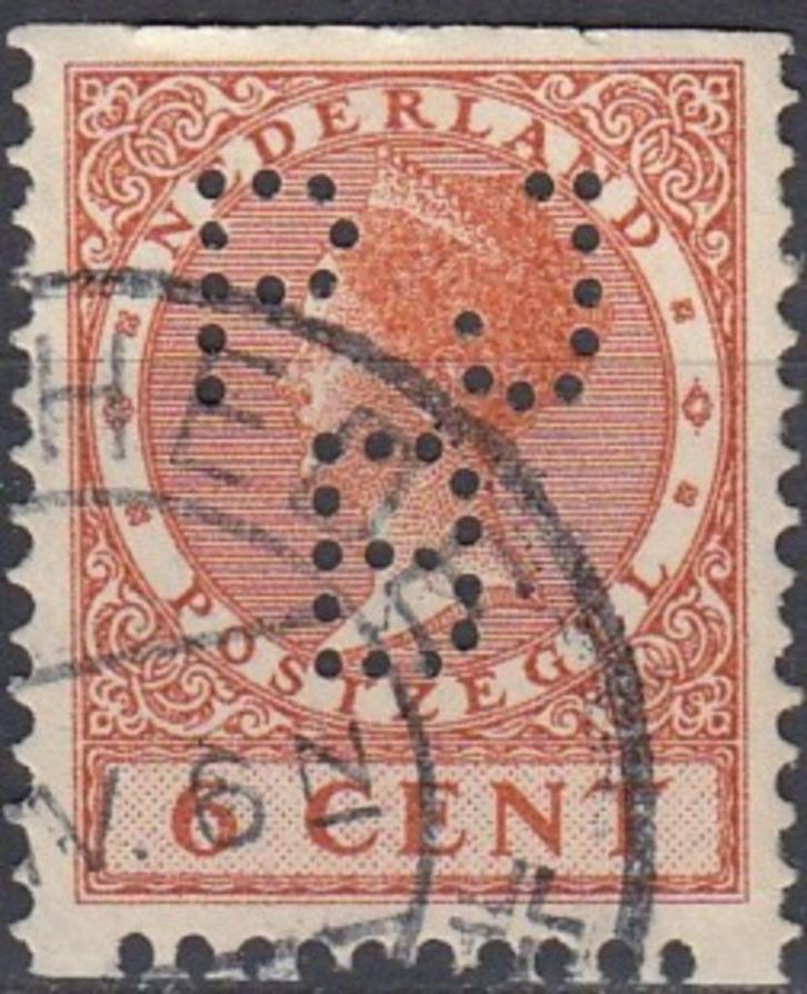 Nederland- 1926-1939- Koningin Wilhelmina- NVPH-178 - Perfin, Postzegels en Munten, Postzegels | Nederland, Gestempeld, T/m 1940