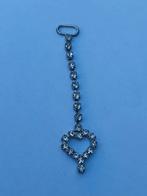 mooie kettinghanger  hartje met strass, Ophalen, Overige materialen, Hart, Zilver
